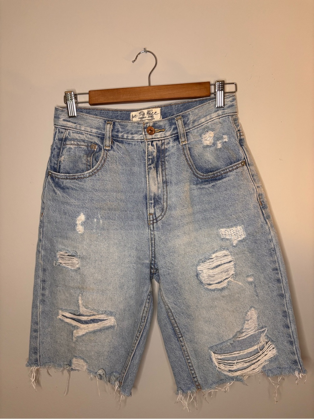 We the Free / Free People distressed jorts size 25